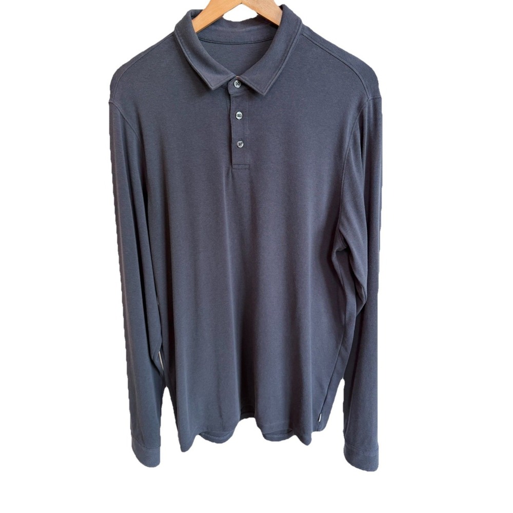 Vuori Westport Polo Shirt Mens Large Long Sleeve Athleisure V270 Travel Vacation